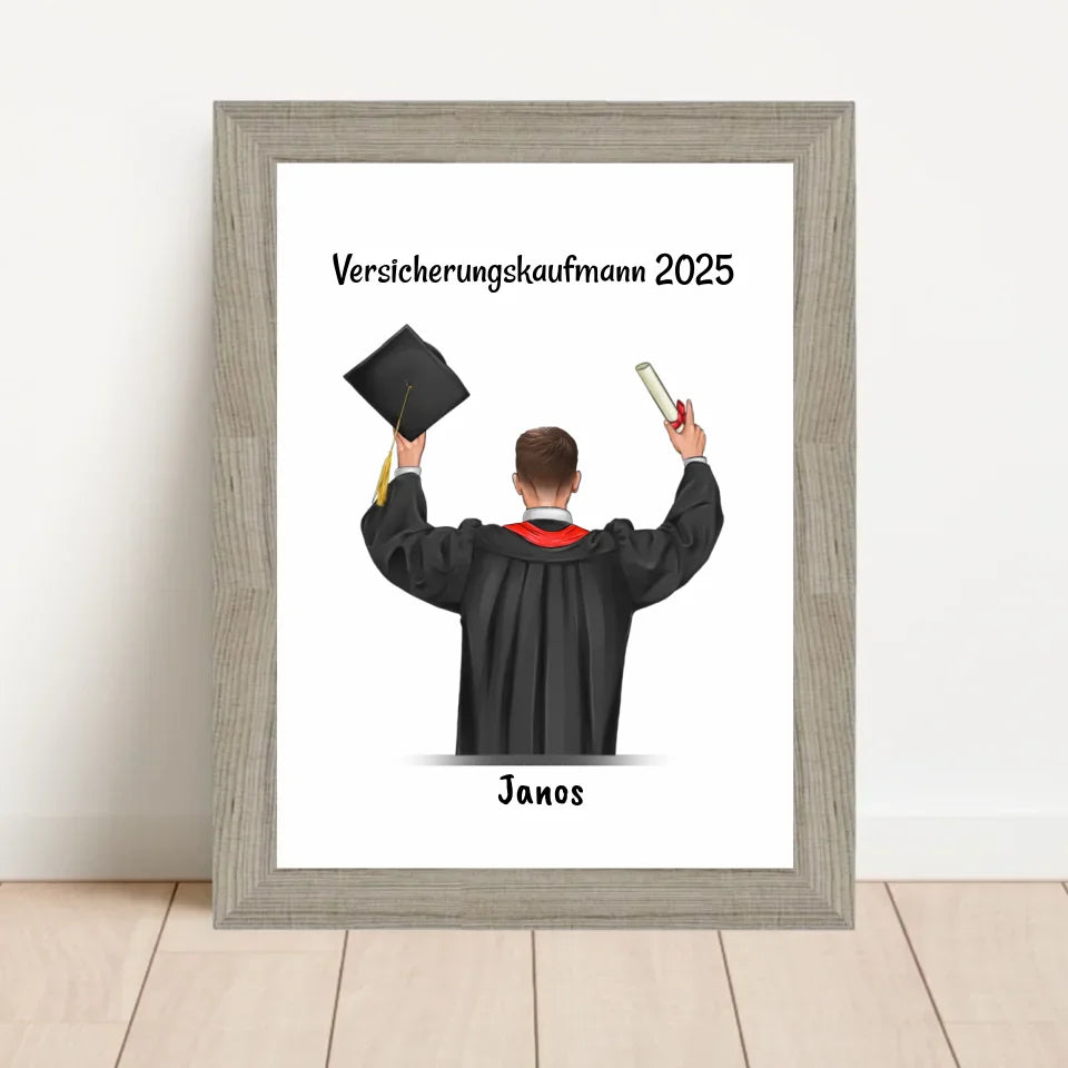Poster mit Rahmen Beige 1