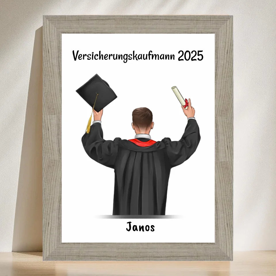 Poster mit Rahmen Beige 3