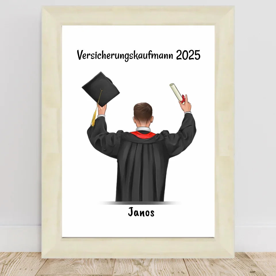 Poster mit Rahmen Hellholz 1