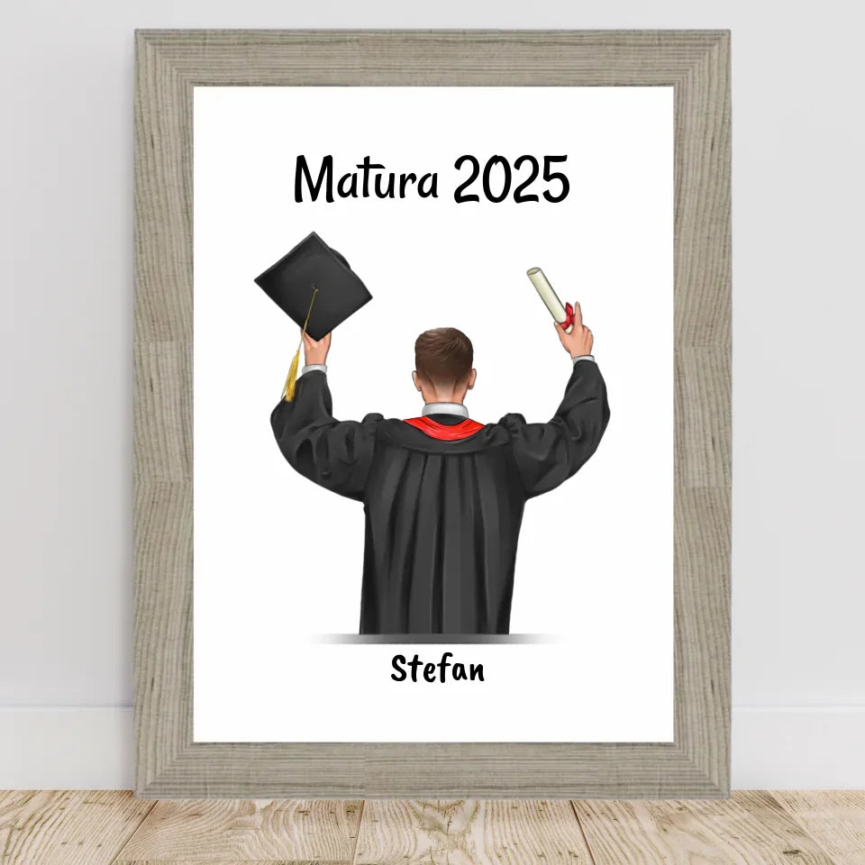 Poster mit Rahmen Beige 2