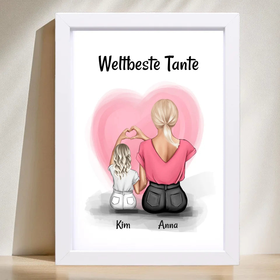 Poster mit Rahmen Weiß 1