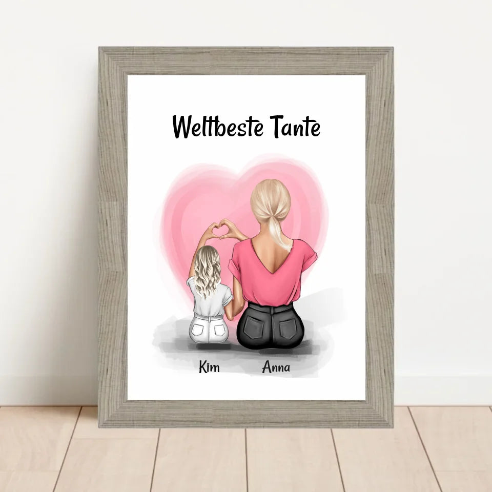 Poster mit Rahmen Beige 1