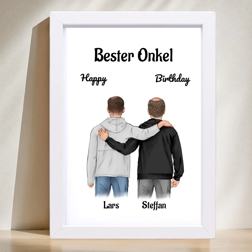 Poster mit Rahmen Weiß 1