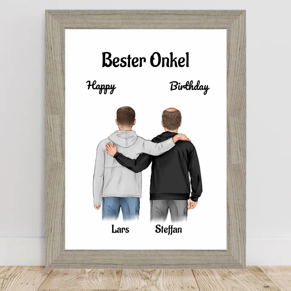 Poster mit Rahmen Beige 2