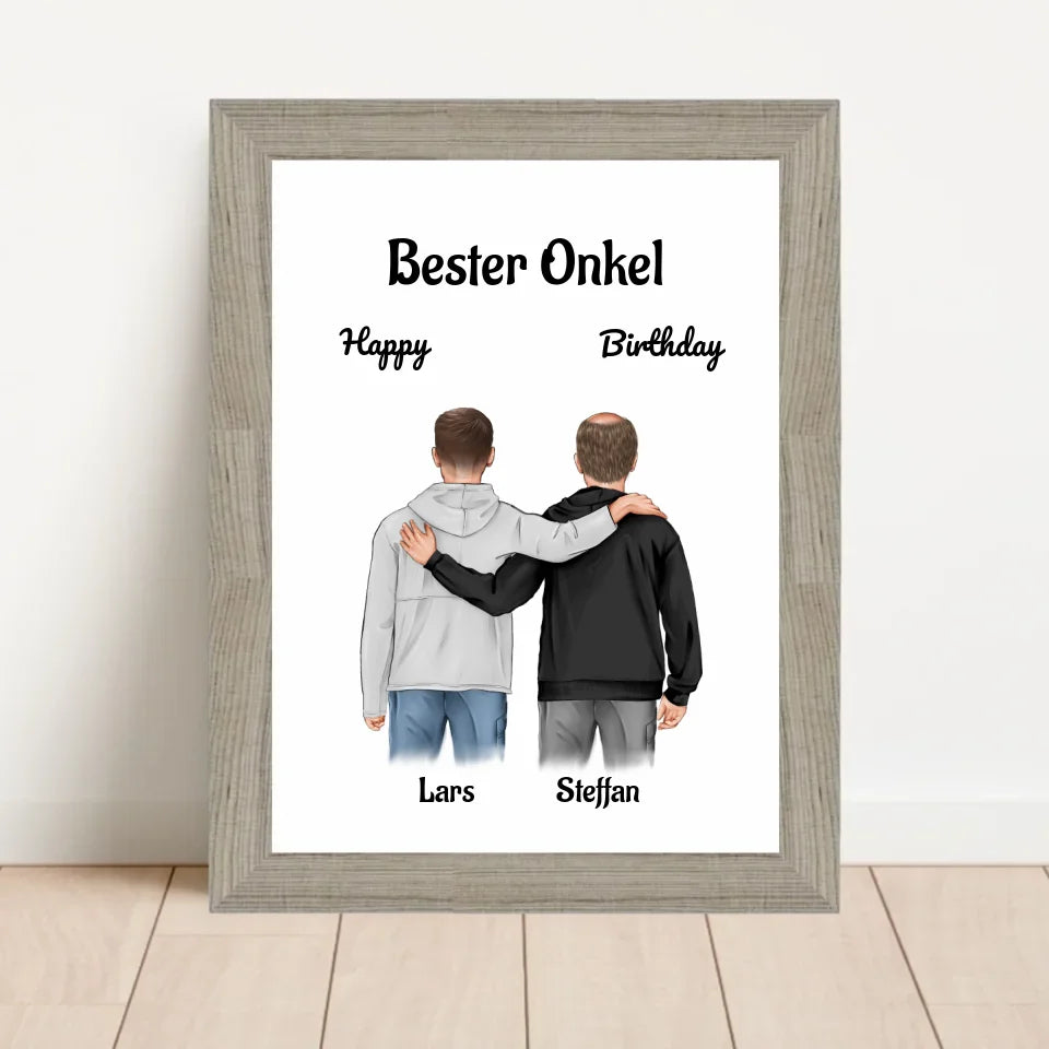 Poster mit Rahmen Beige 1