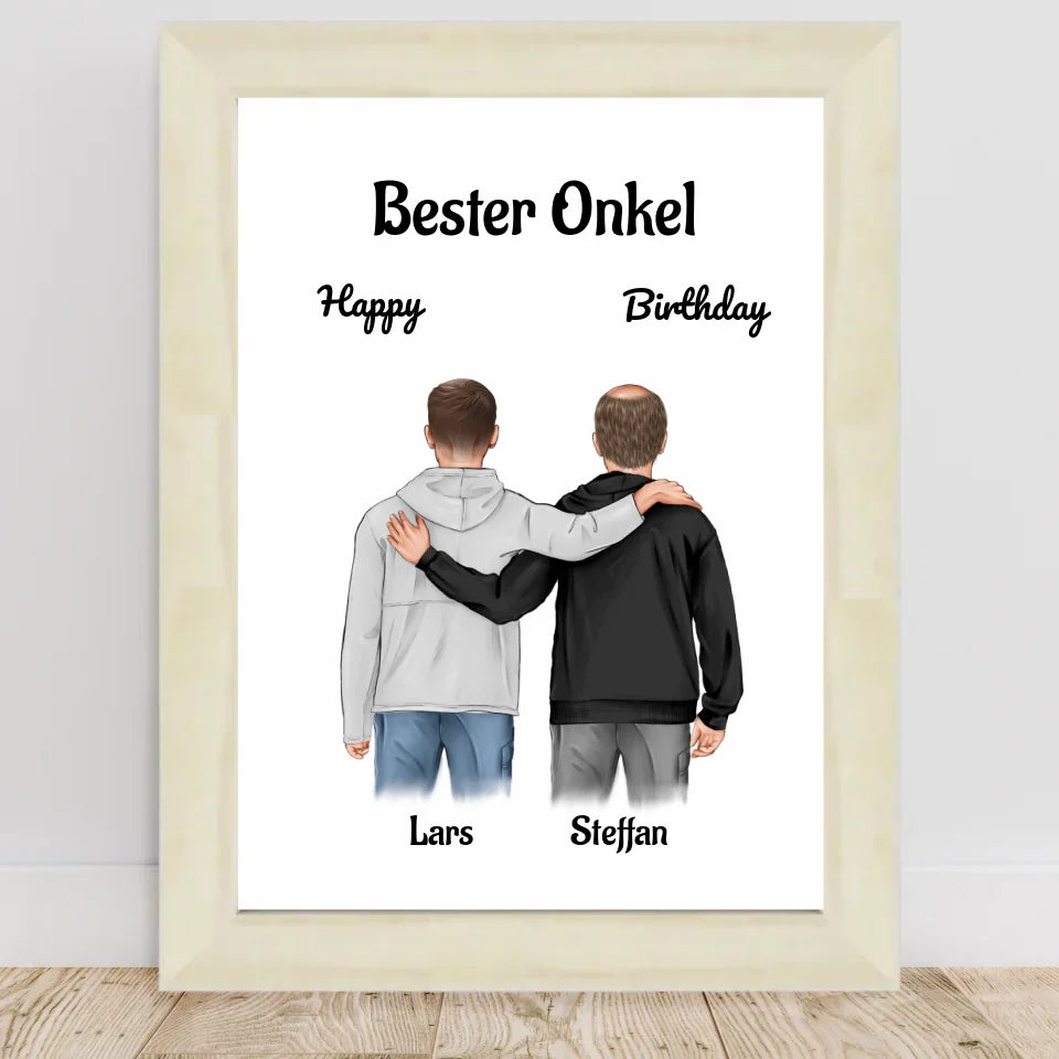 Poster mit Rahmen Hellholz 1