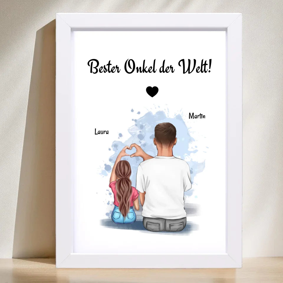 Poster mit Rahmen Weiß 1