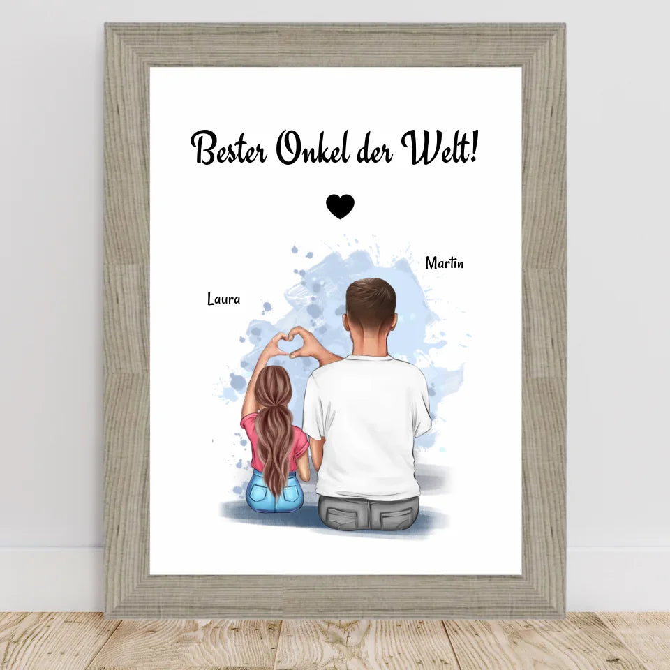 Poster mit Rahmen Beige 2