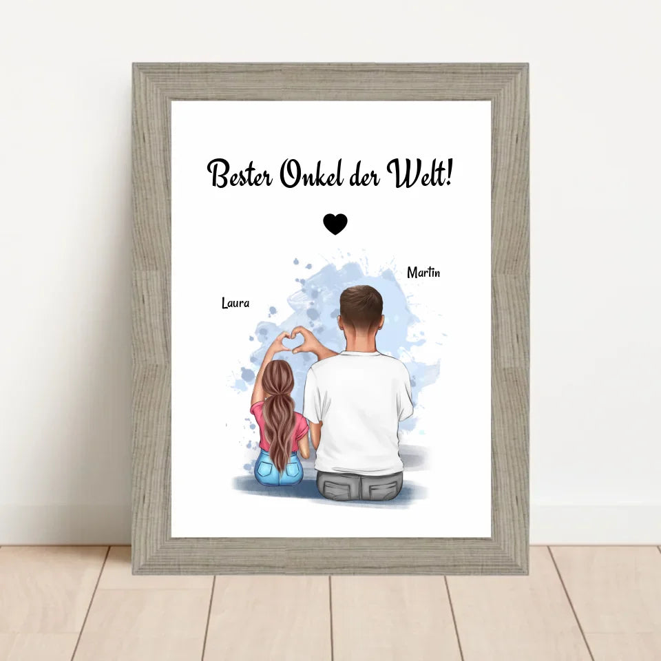 Poster mit Rahmen Beige 1
