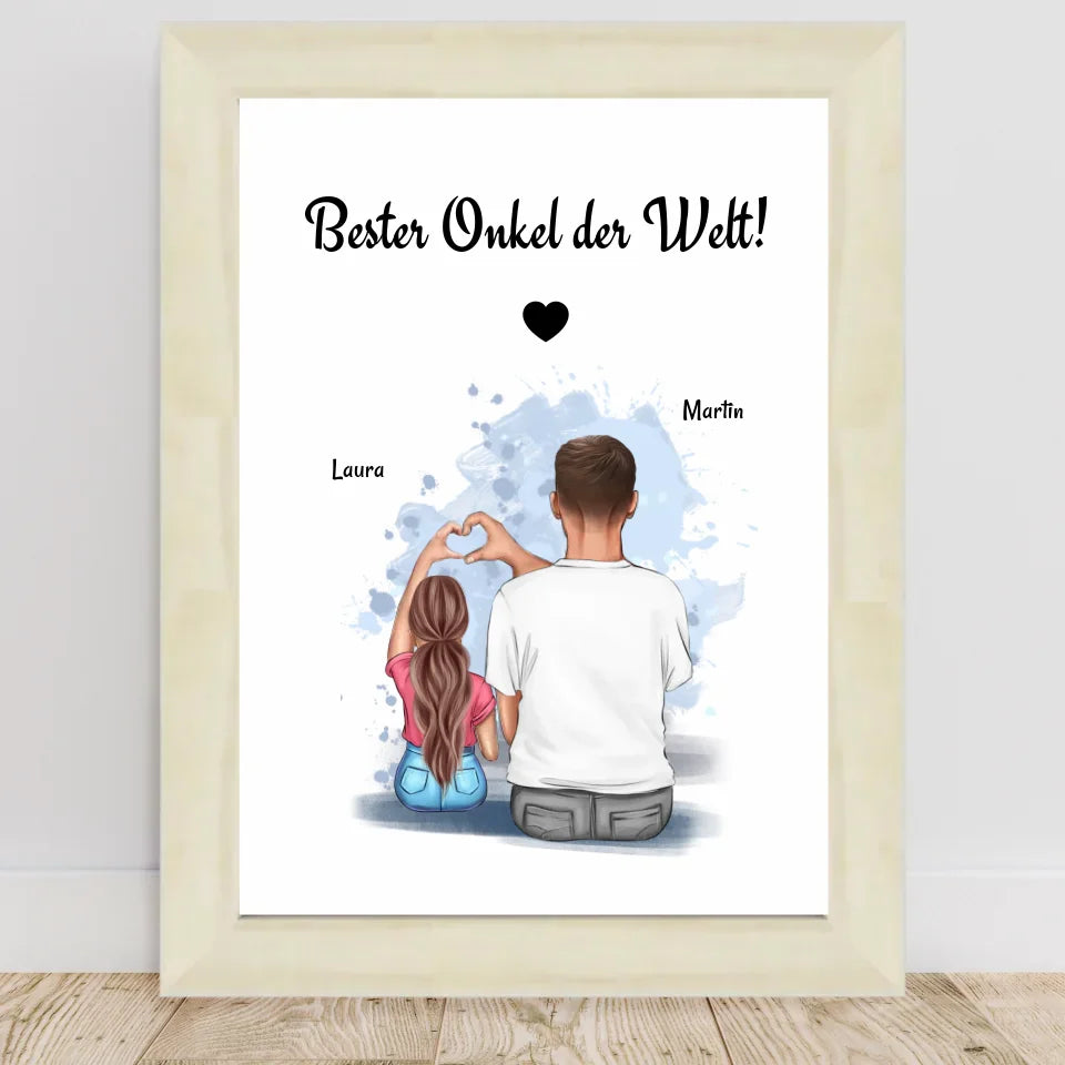 Poster mit Rahmen Hellholz 1