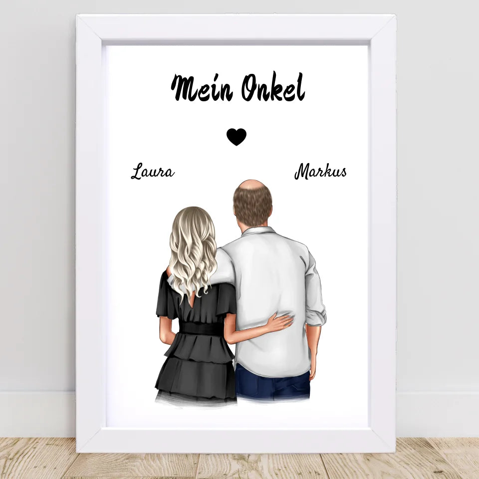 Poster mit Rahmen Weiß 2
