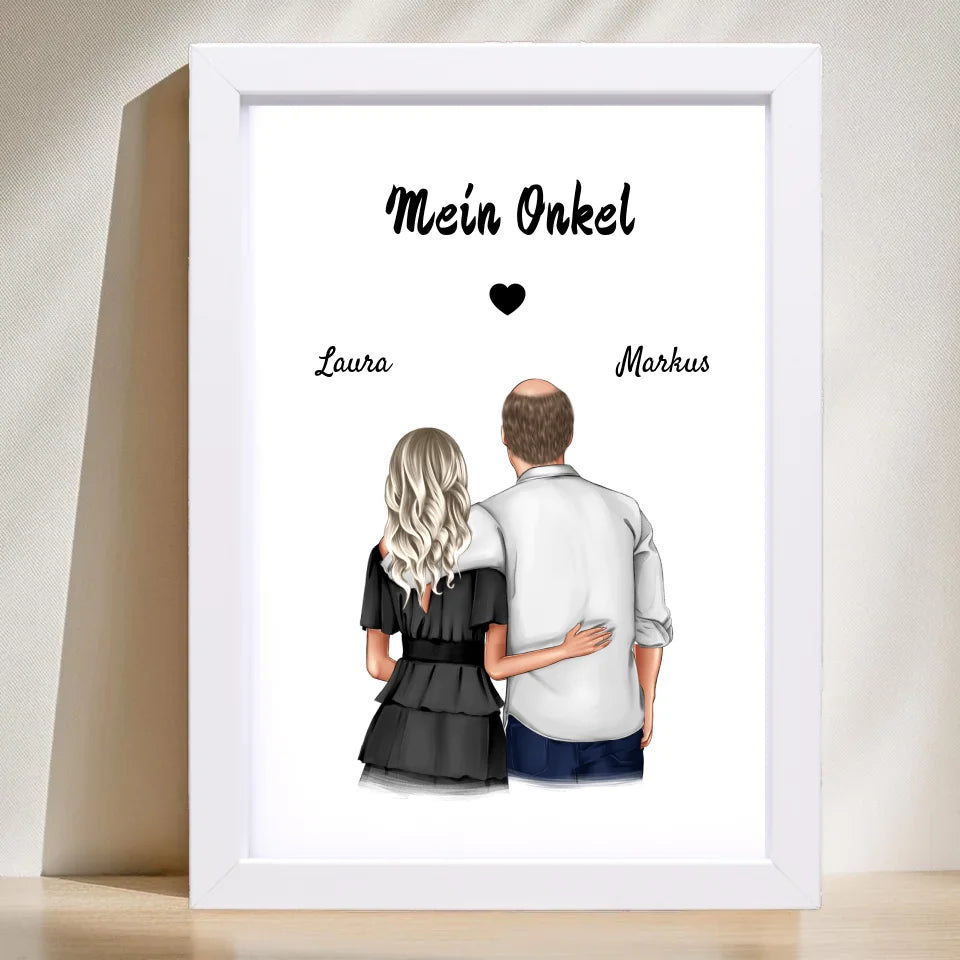 Poster mit Rahmen Weiß 1