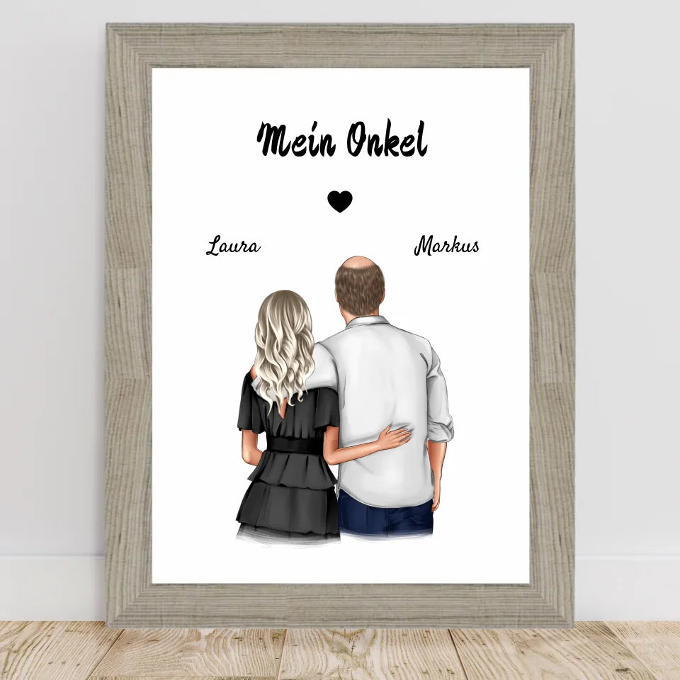 Poster mit Rahmen Beige 2