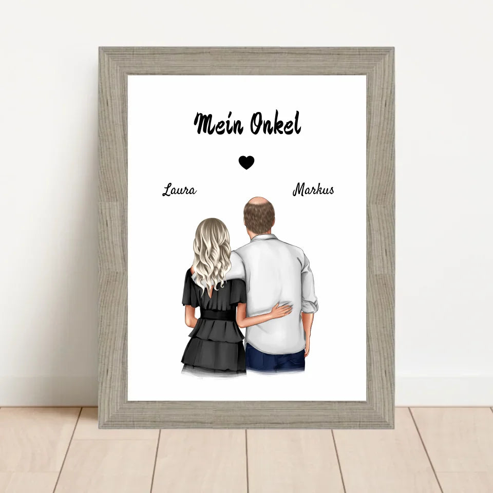Poster mit Rahmen Beige 1