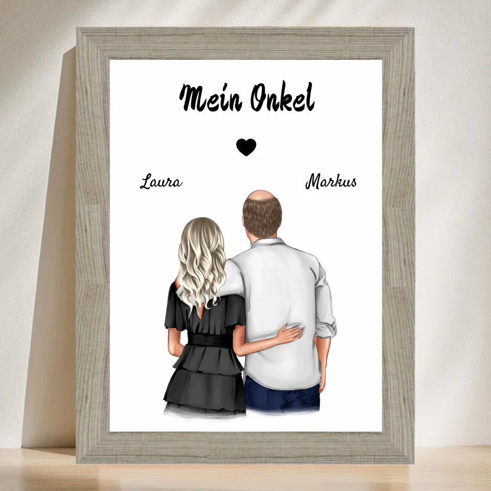 Poster mit Rahmen Beige 3