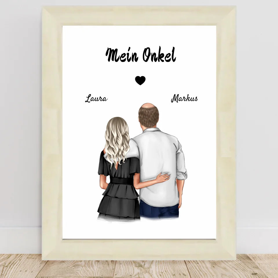 Poster mit Rahmen Hellholz 1