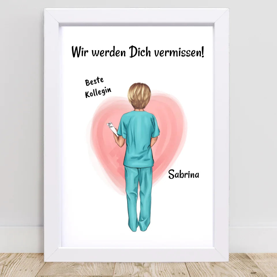 Poster mit Rahmen Weiß 2