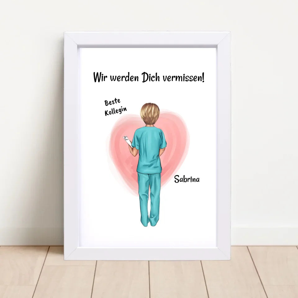 Poster mit Rahmen Weiß