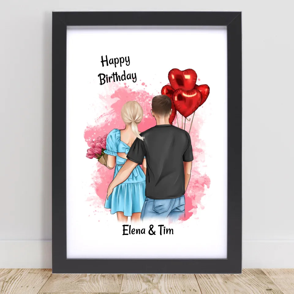 Poster mit Rahmen Schwarz 1