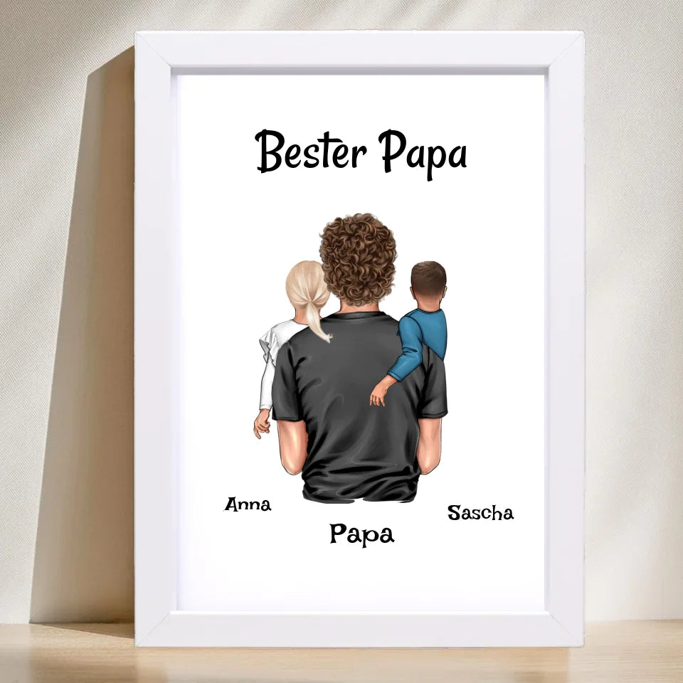 Poster mit Rahmen Weiß 1
