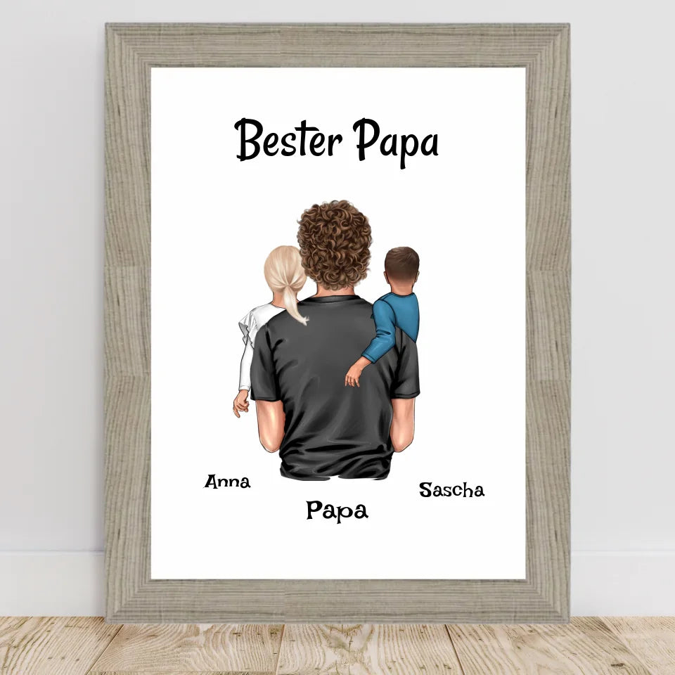 Poster mit Rahmen Beige 2