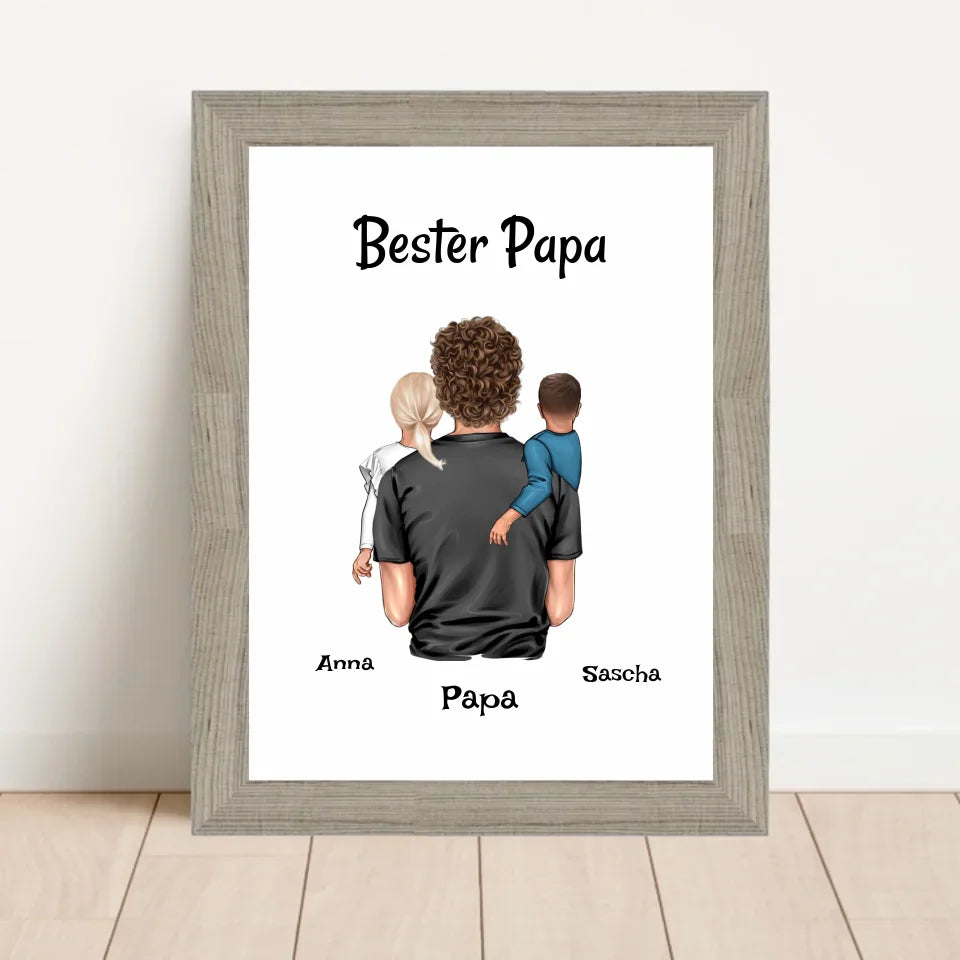 Poster mit Rahmen Beige 1