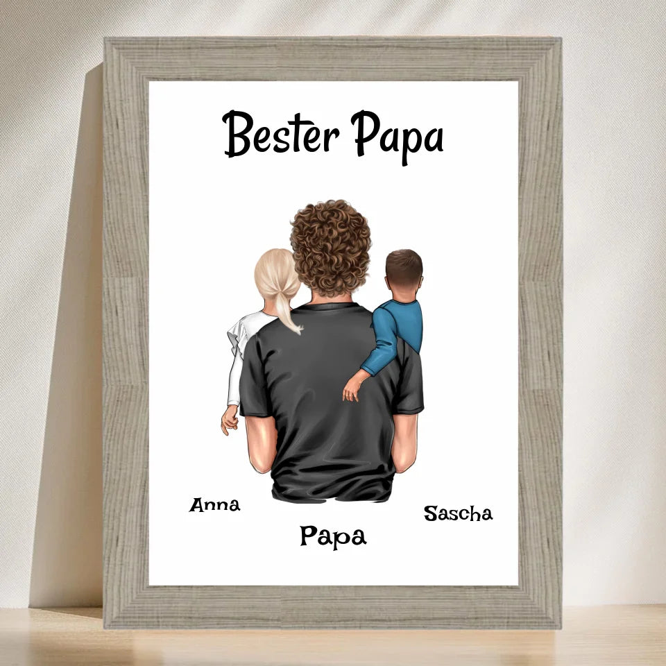 Poster mit Rahmen Beige 3