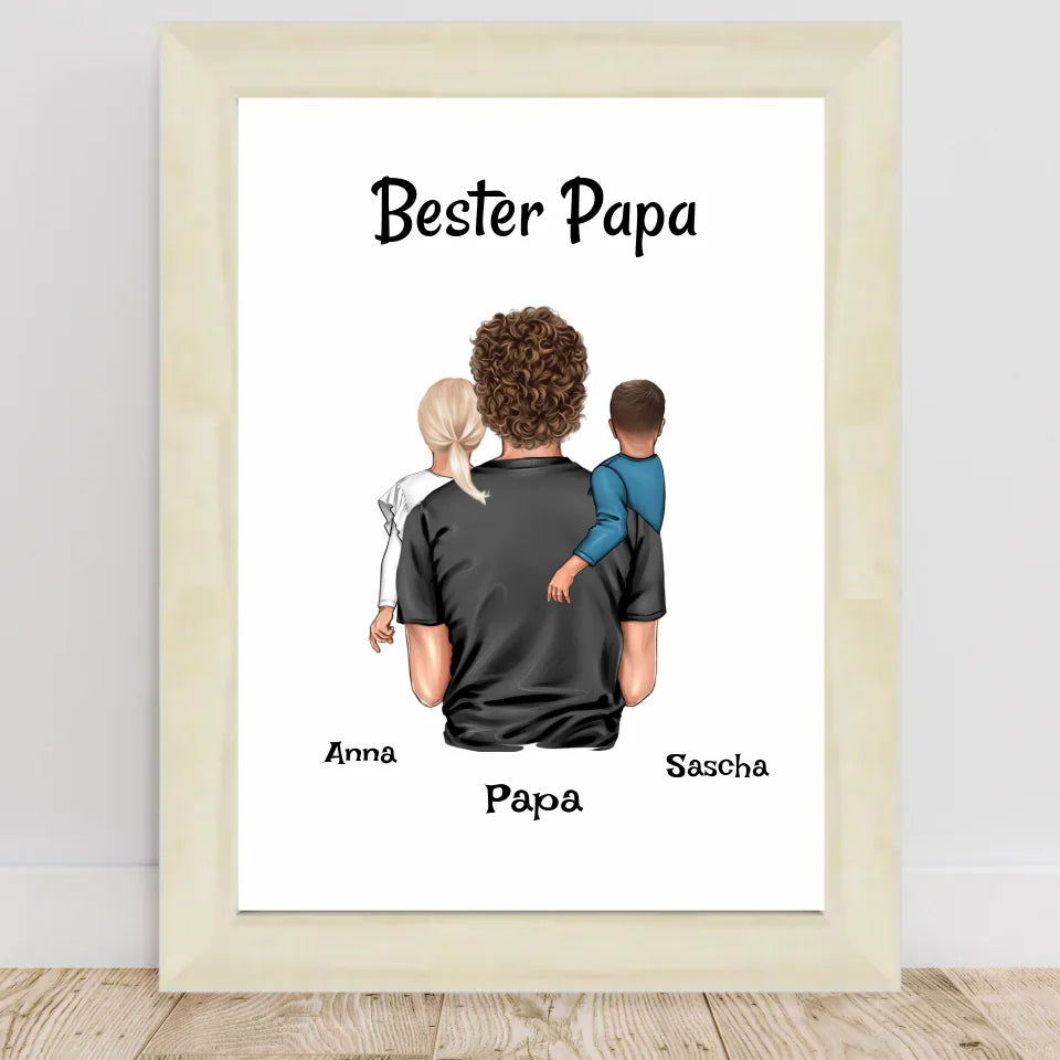 Poster mit Rahmen Hellholz 1