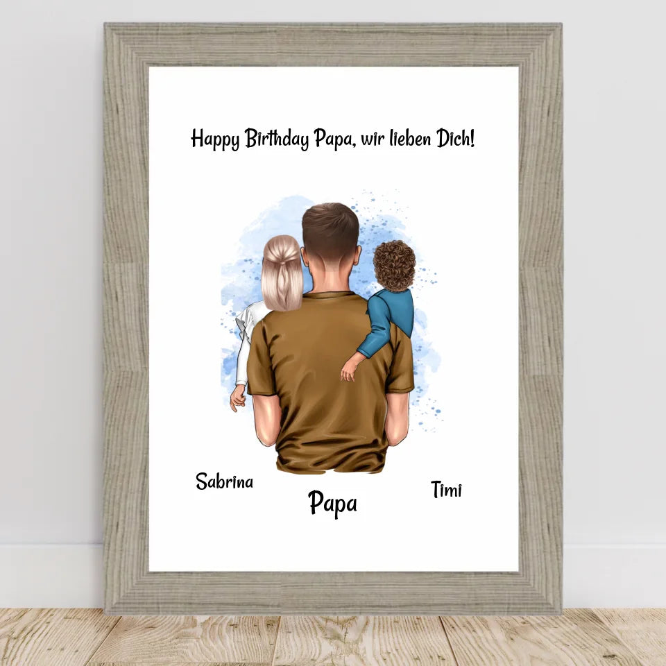 Poster mit Rahmen Beige 2
