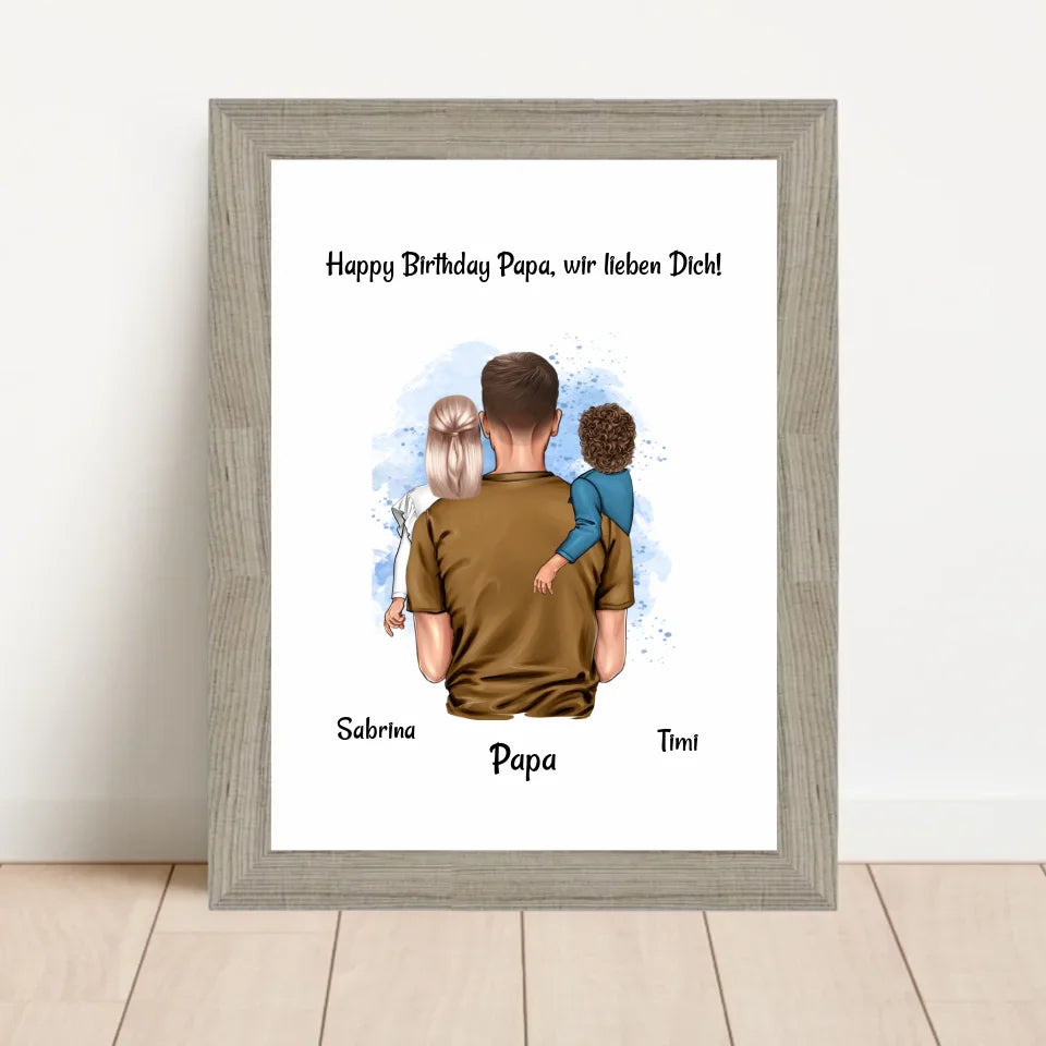 Poster mit Rahmen Beige 1