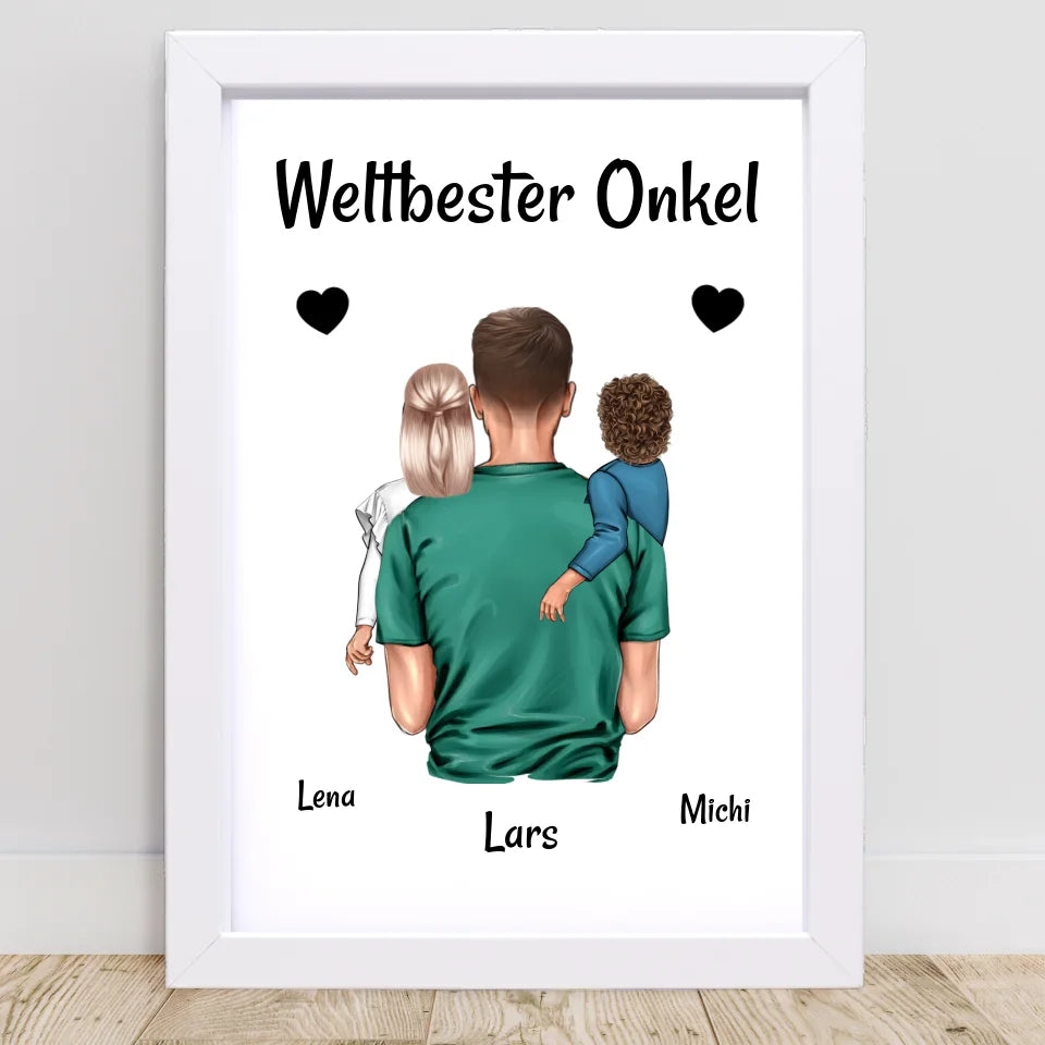Poster mit Rahmen Weiß 2