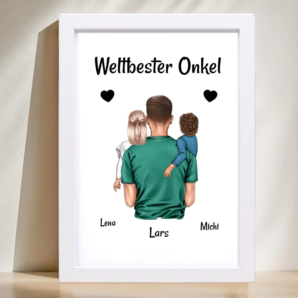 Poster mit Rahmen Weiß 1