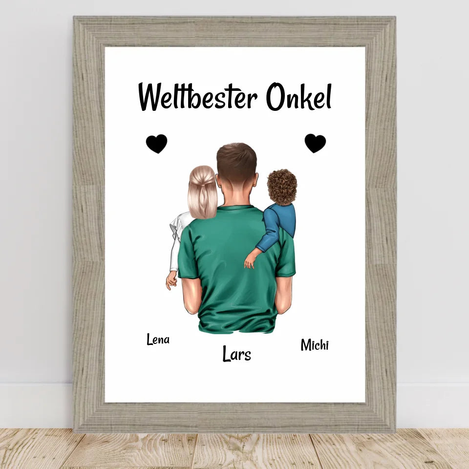 Poster mit Rahmen Beige 2