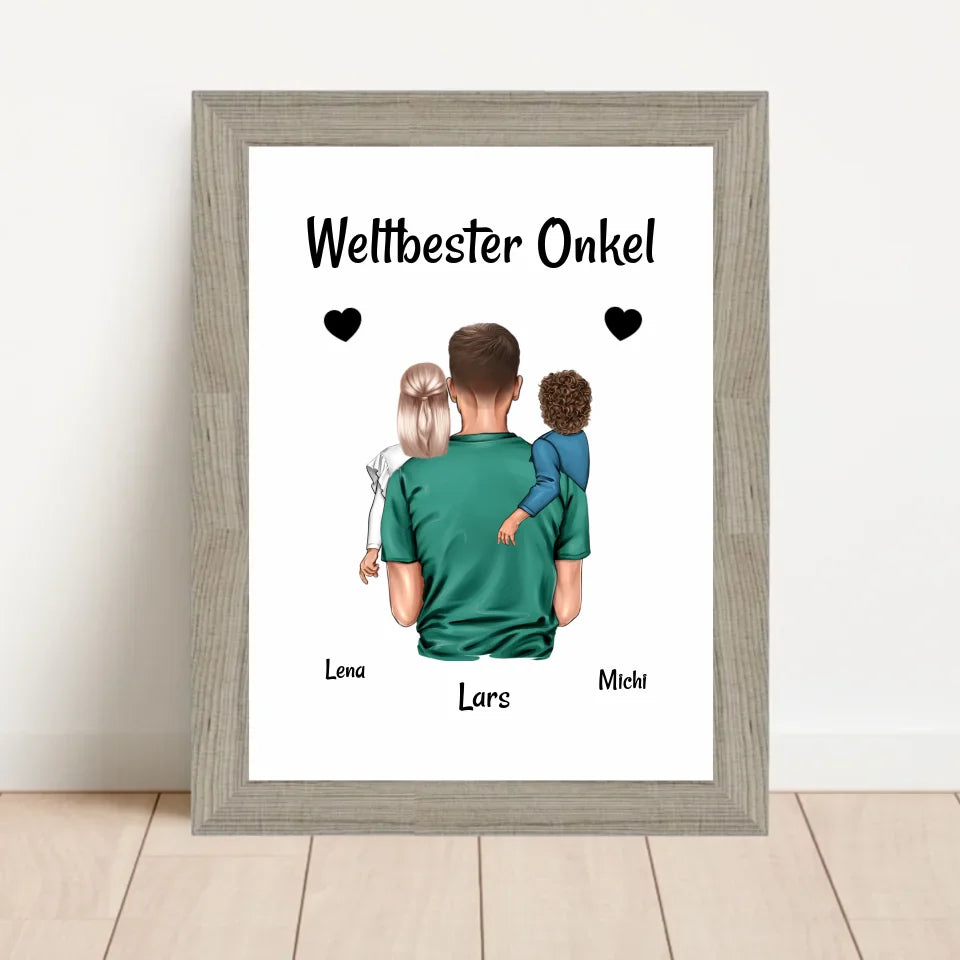 Poster mit Rahmen Beige 1