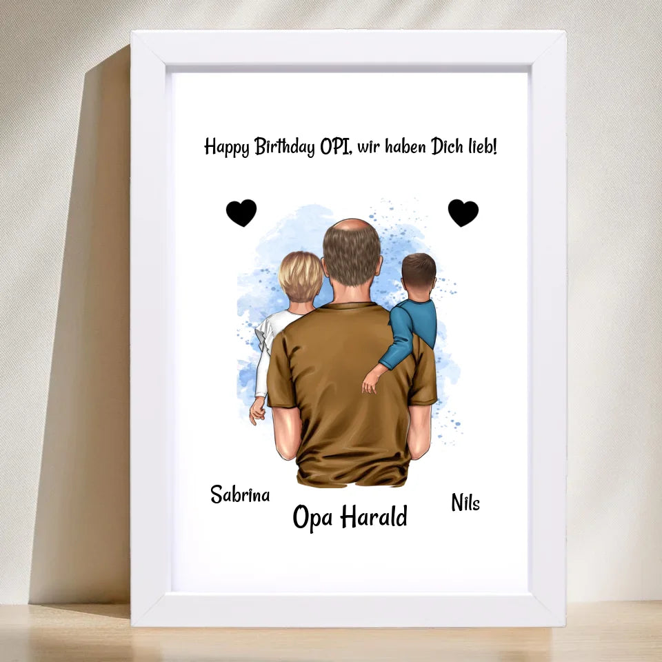 Poster mit Rahmen Weiß 1