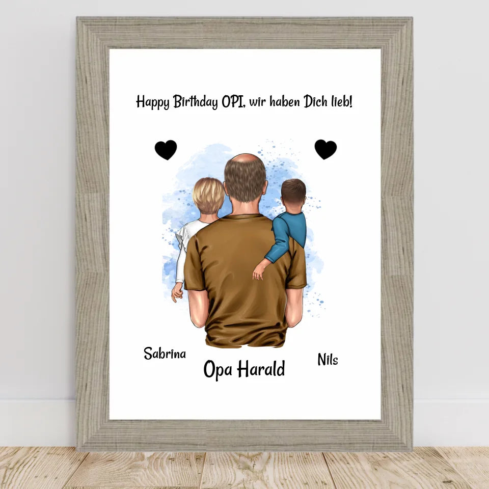 Poster mit Rahmen Beige 2