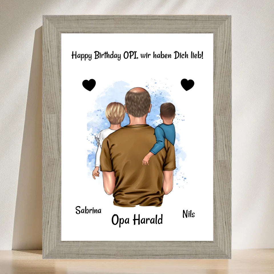 Poster mit Rahmen Beige 3