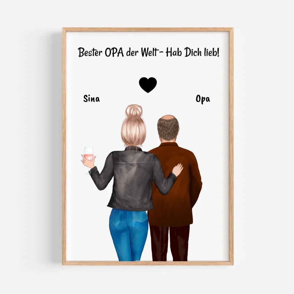 Personalisiertes Löffel & Gabel Set Für Opa - Gravur 'Bester Opa' - Ideal Für Vatertag & Geburtstag