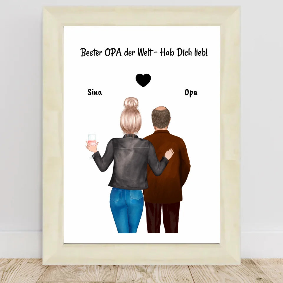 Poster mit Rahmen Hellholz 1
