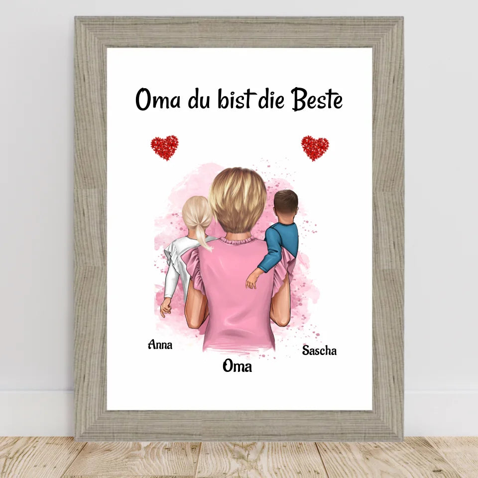 Poster mit Rahmen Beige 2