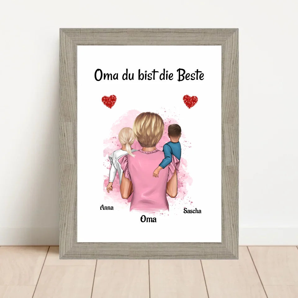 Poster mit Rahmen Beige 1