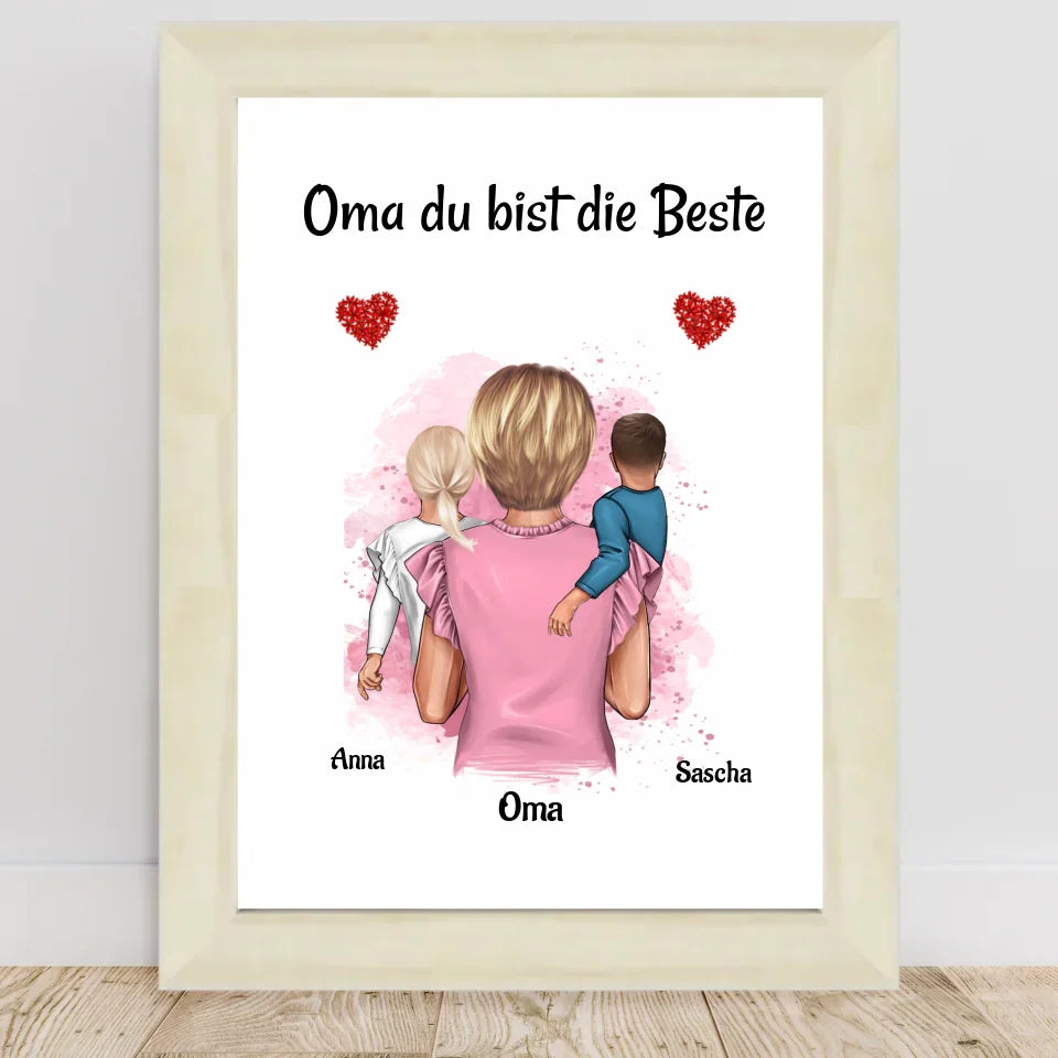 Poster mit Rahmen Hellholz 1
