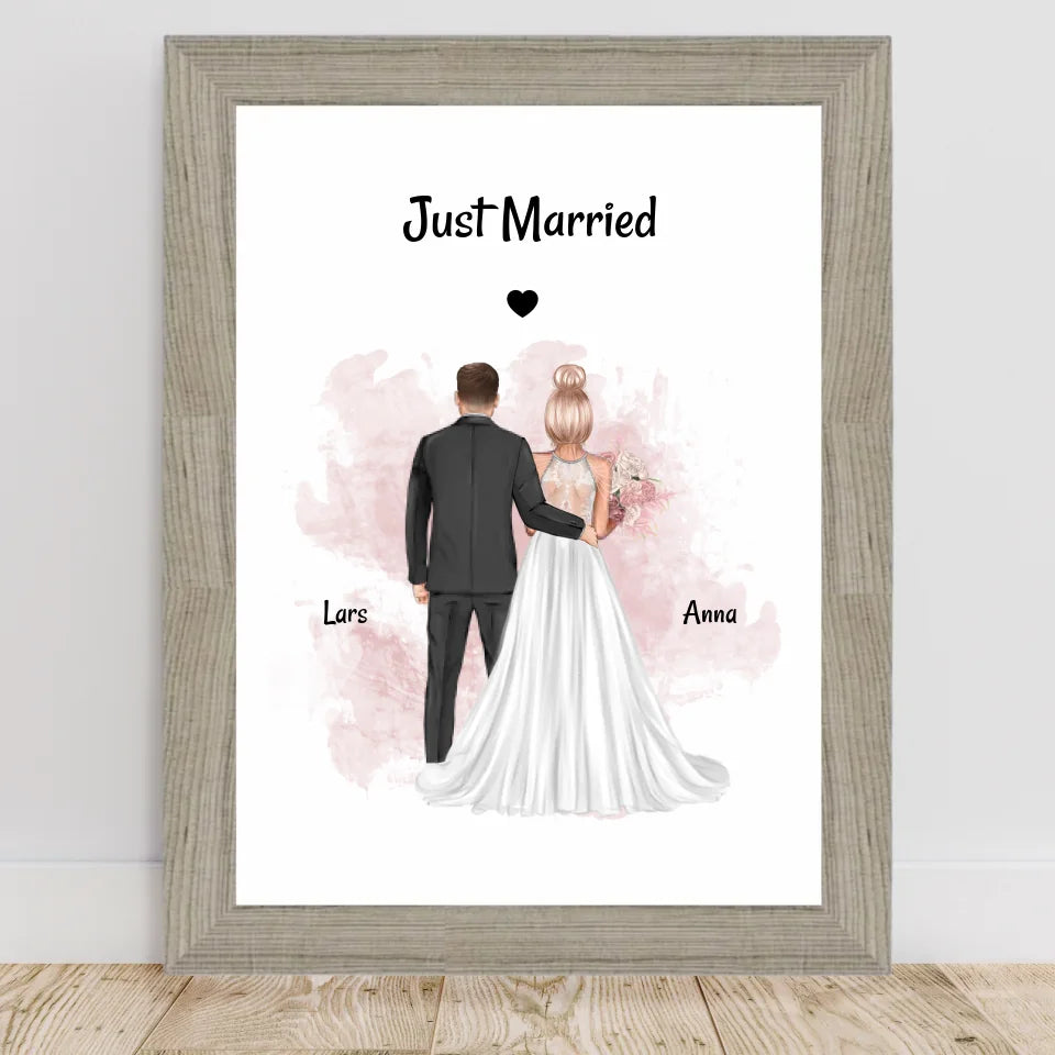 Poster mit Rahmen Beige 2