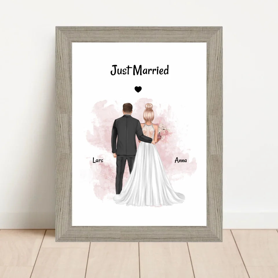 Poster mit Rahmen Beige 1