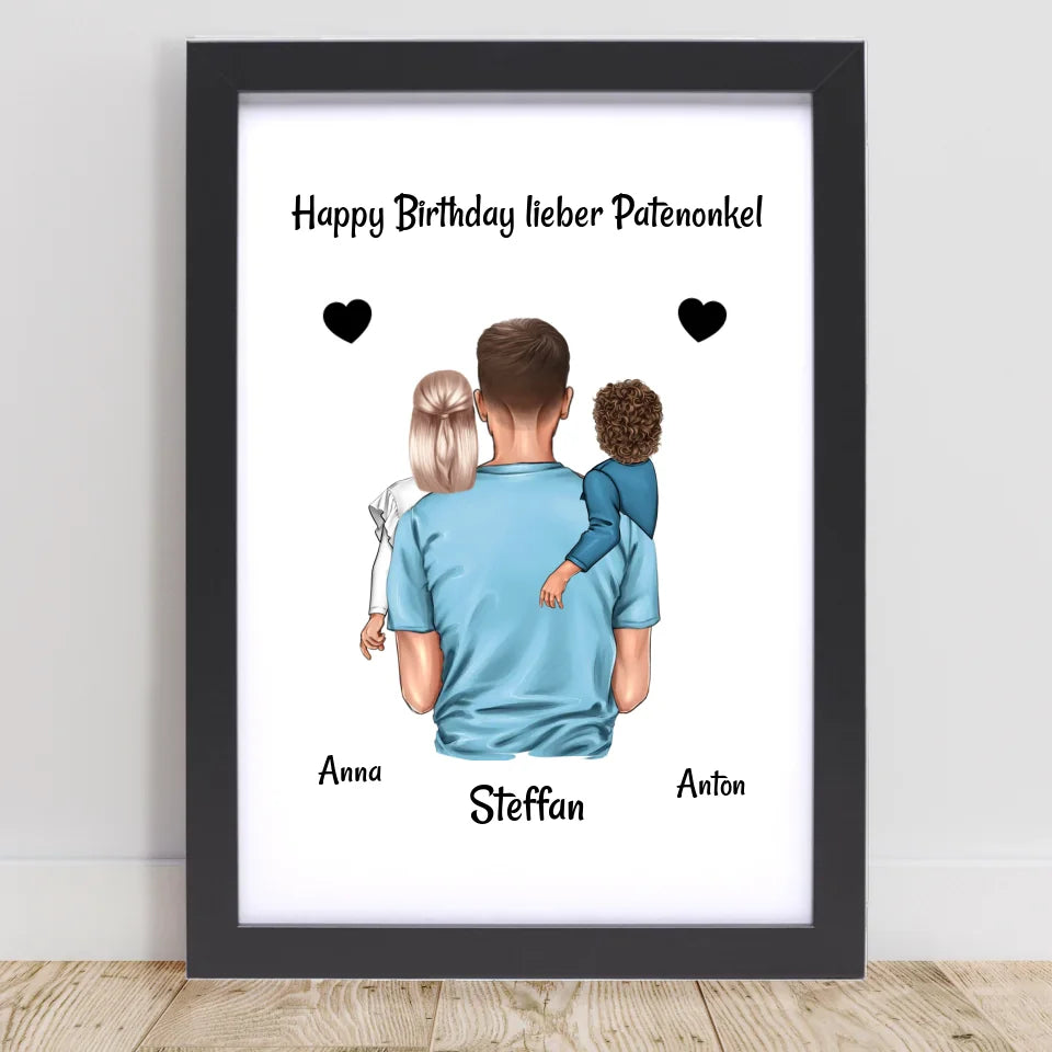 Poster mit Rahmen Schwarz 1