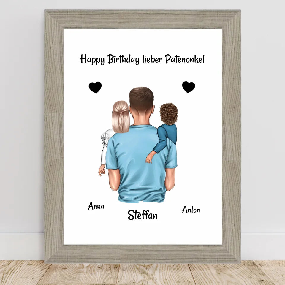 Poster mit Rahmen Beige 2