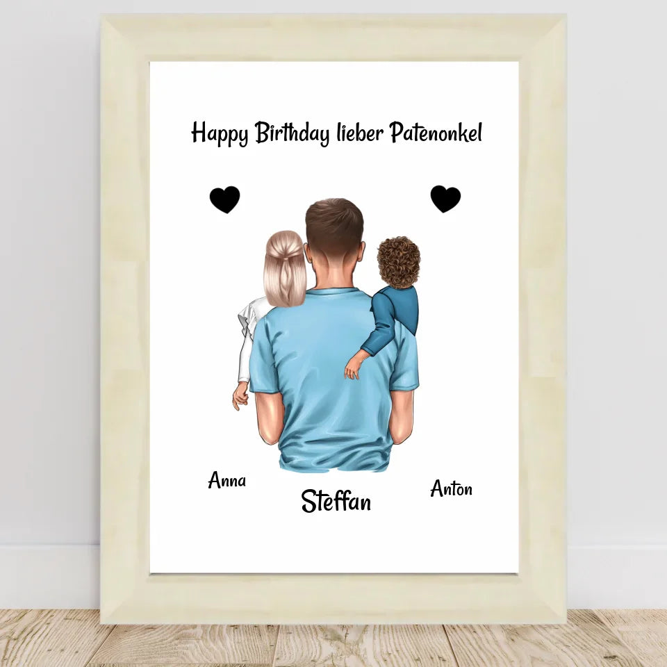 Poster mit Rahmen Hellholz 1