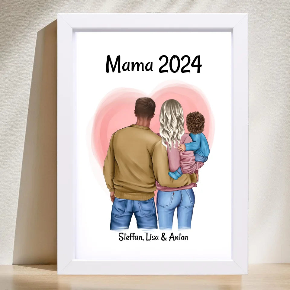 Poster mit Rahmen Weiß 1