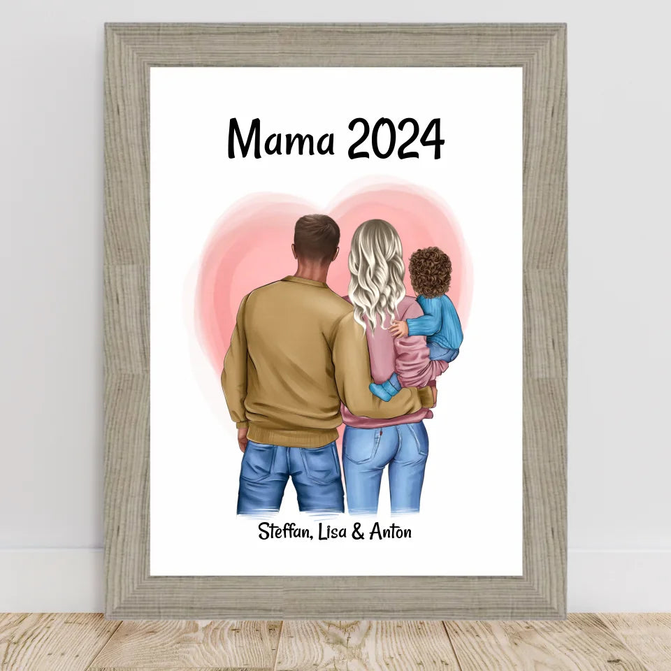 Poster mit Rahmen Beige 2