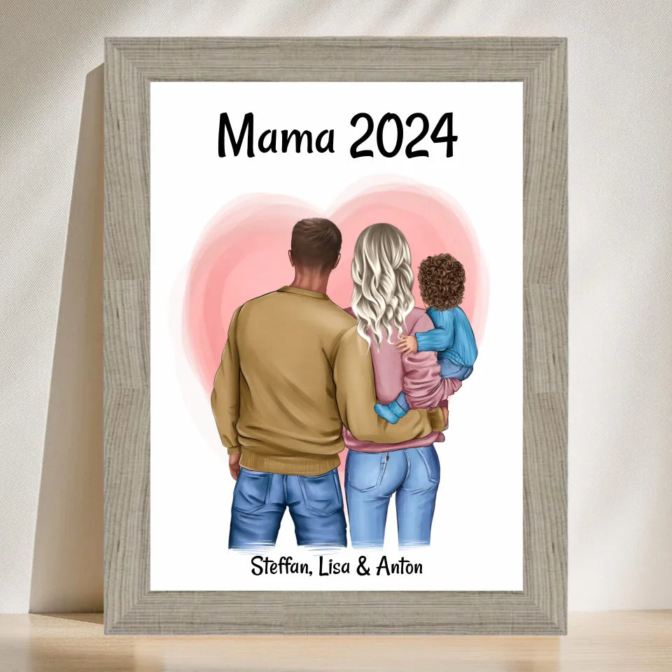 Poster mit Rahmen Beige 3